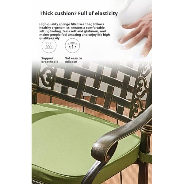 Balcony Dining Round Cast Aluminum Patio Table And Chairs Bistro Set