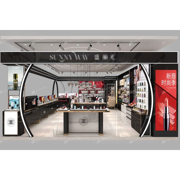 BKC012 Cosmetic Display Showcase Beauty Booth Beauty Kiosk Design for Makeup Store Decoration