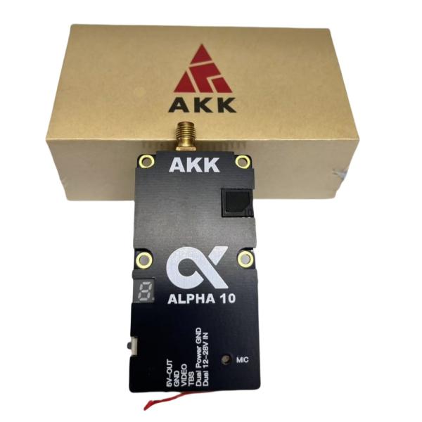 Akk Alpha 10 5.8ghz Fpv Vtx 10w, 80ch Transmisor de video para drones de alta potencia, largo alcance, señal estable para carreras Fpv y sistemas Uav