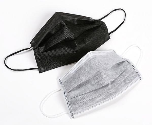 Black Grey Non Woven Disposable Mask Medical Mask Use Blue And White