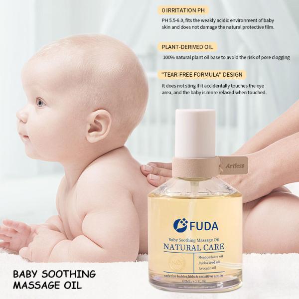 Skin Moisture Soothing infant Newborn Massage Oil 120ml 0 Fragrance 0 Preservatives 0 Allergy