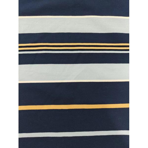 Отличная эластичность и прочная полосатая вязаная ткань для футболок