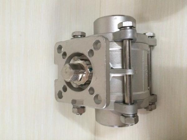 Investment Casting Three Way Ball Valve 2000 WOG ISO 5211 Mounting Flange
