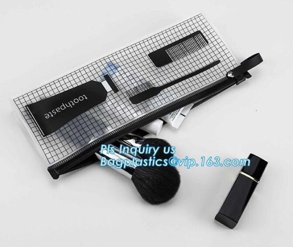 costomize slider k pvc travel cosmetic bag, slider zipper bag with printing for clothes, Swimwear toiletry PVC Vin