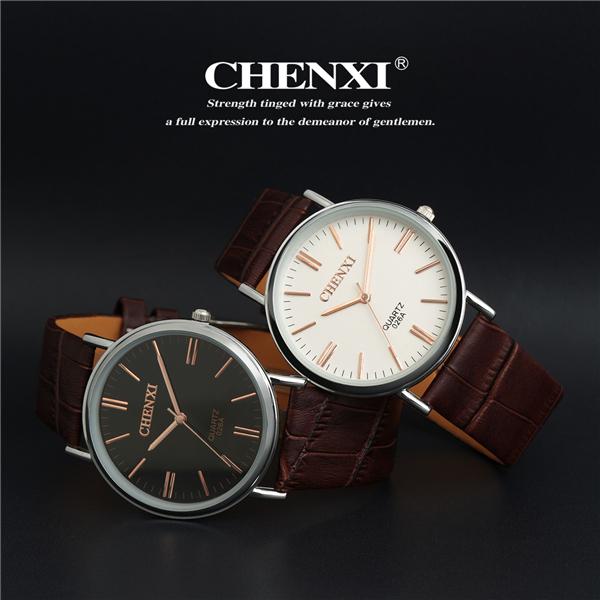 Free Packing Samole Order Small MOQ 10PCS Rose Gold Watch Stainless Steel Men"s Watch Unisex Leather Watches
