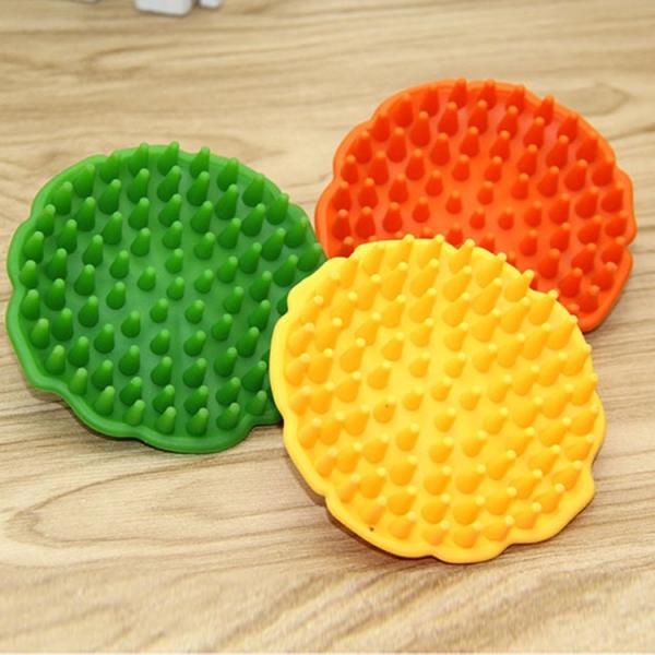 Knead Head Cleaning Silicone Bristle Face Brush 90*36mm Keep Hair Health