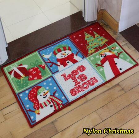 Happy Christmas Anti Slip Bath Floor Mat In Nylon Material, Best Gift For Kids,Size 40*60CM