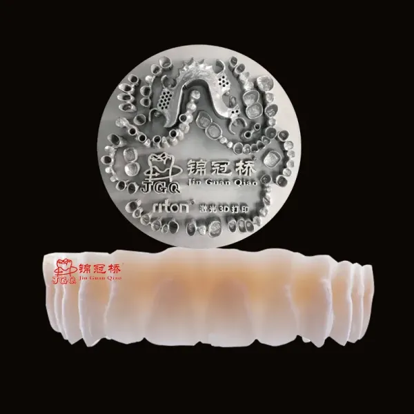 Permanent Restoration Full Contour Zirconia Crown Dental Implant with Custom Milled Titanium Frame