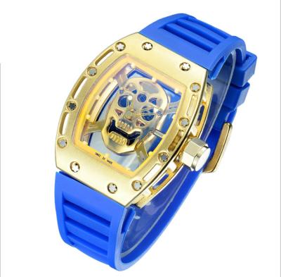Fancy Silicone Wrist Watch , Metal Quartz Wrist Watch , Skeleton Watch dial Japan Movement Waterproof  Men Watch