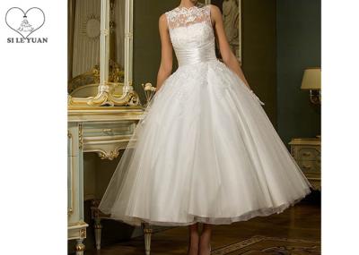 Over Knee Short Short Fitted Wedding Dress White Sleeveless With Buttons