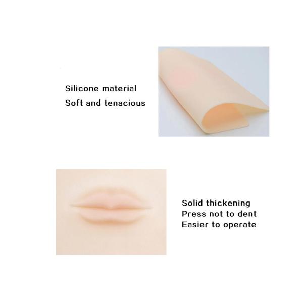 Los labios en blanco del silicón 3D del maquillaje del tatuaje del entrenamiento de la práctica de la piel permanente al por mayor de la falsificación para la máquina del tatuaje de Microblading piden