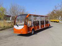 Autobus électrique sans porte à 23 places, batterie au lithium, batterie au plomb et acide, personnalisable avec couleur et logo
