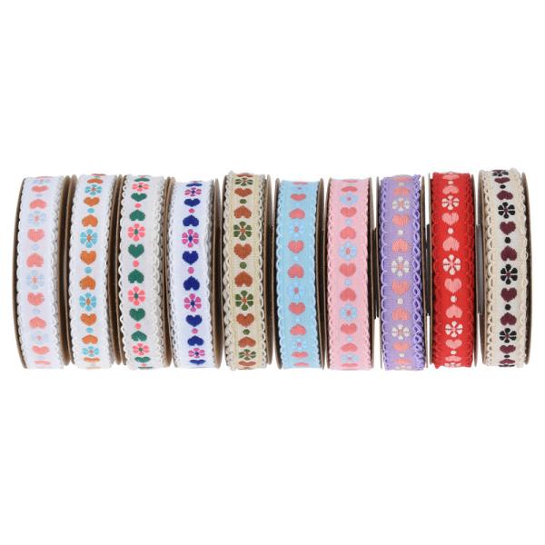 Jacquard 12mm Floral Wired Ribbon ISO14001 Vintage Floral Ribbon