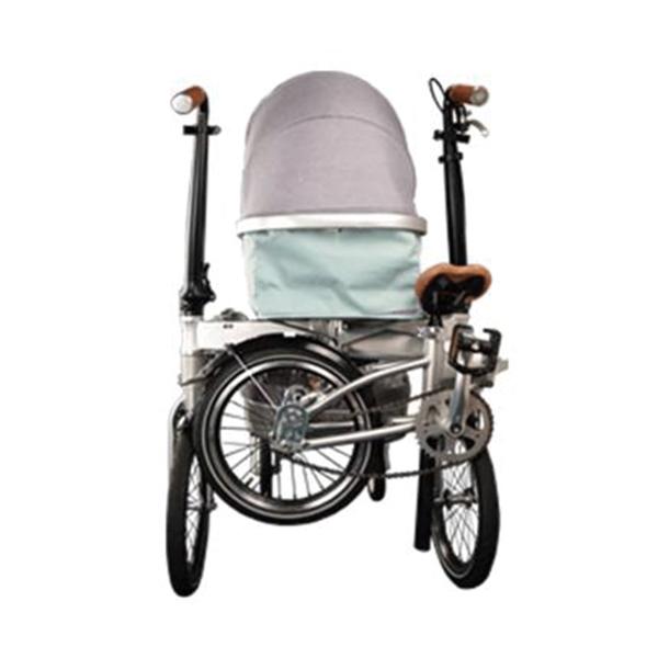 Parent Child Small Wheel Folding Bike , Lightweight Family 3 Wheel Folding Bike