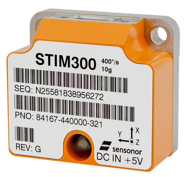 3つの加速計とジロスコープと傾き計を統合した慣性測定装置