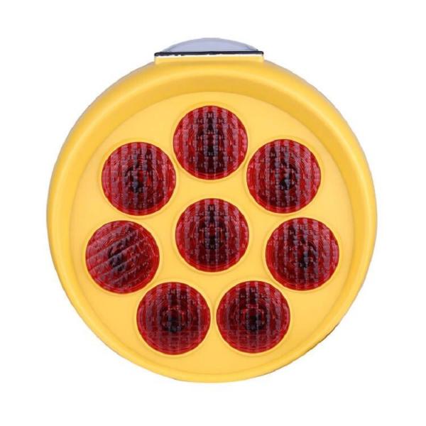 Plastic High Luminance 0.8W 5V Solar Blinker Light For Road Safety
