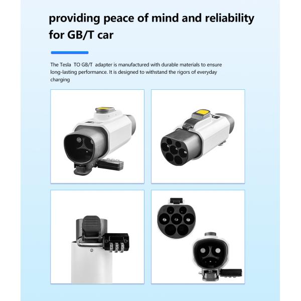 GBT Electric Portable Charging Station 220v Car side Plug 7KW 32A Tesla to GBT EV Charger Converter Single Phase Adapter