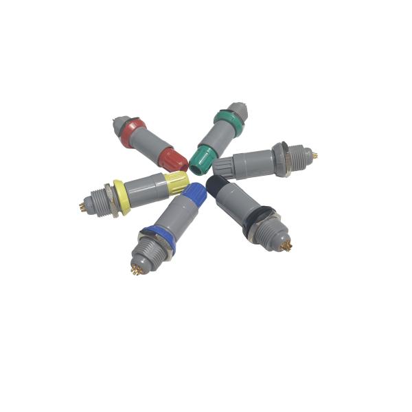 Self Latching 1P Plastic Push Pull Connector Soldering Pin Connectors