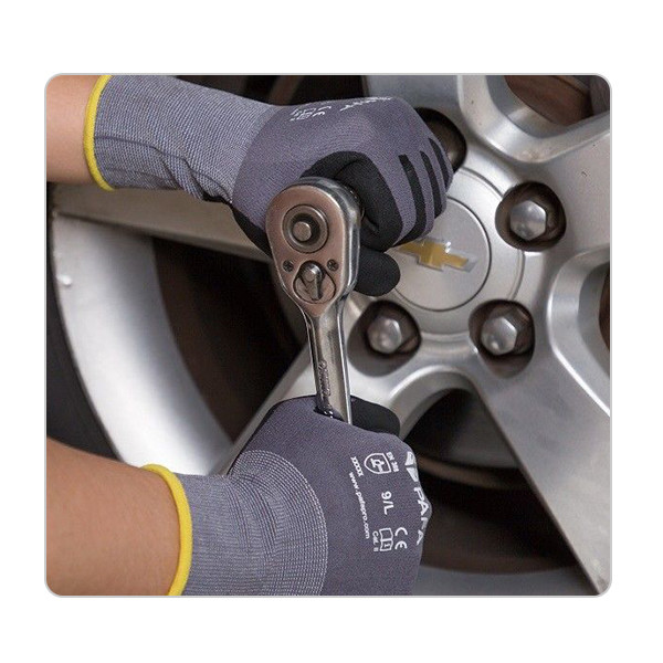 Перчатки работы механика ладони нитрила пены силикона свободные