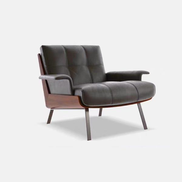Elevate Business Leather  Leisure Lazy Sofa Chair Comfortable Relaxing