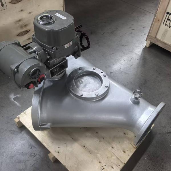 Ductile iron wear-resistant three-way diverter valve forabrasive material