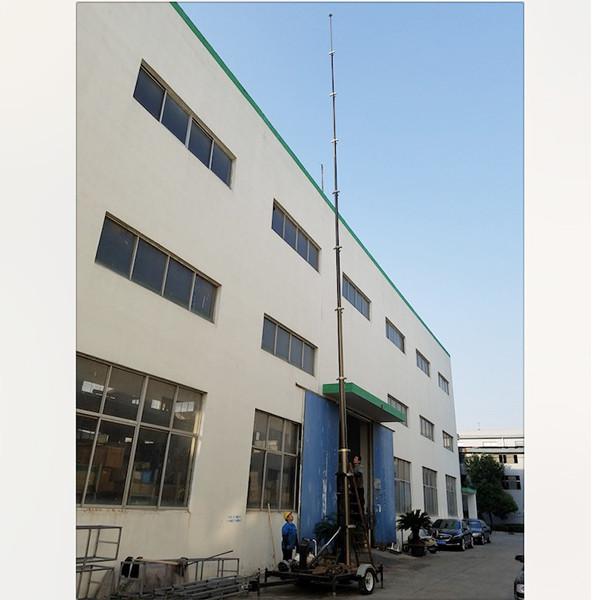 21m Height Lockable Pneumatic Telescopic Mast antenna telescopic mast-150kg payloads-NR-3500-21000-150L telescoipc mast