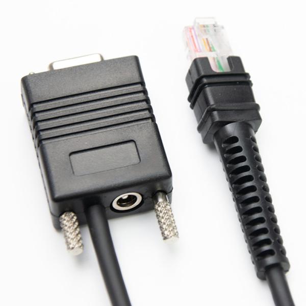 Свернутые спиралью RS232 DB9 к сериалу Rj45 привязывают 3m для символа DS3608 зебры