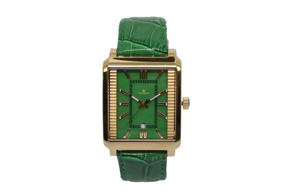 Rectangle Luxury Green Jade Watch 22 * 20 Mm For Women Custom Logo