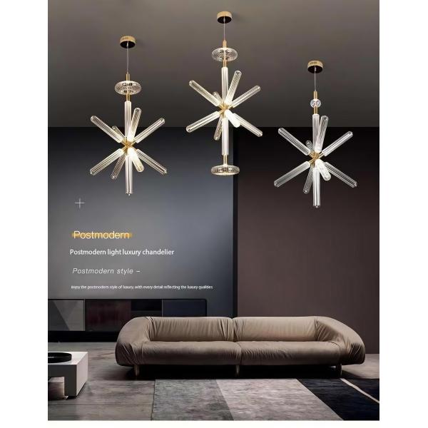 Custom Large LED Chandelier Lamp Vintage Style Iron Metal Pendants Glass Residential Hotel Lobby Decor Hanging Installation Bulb