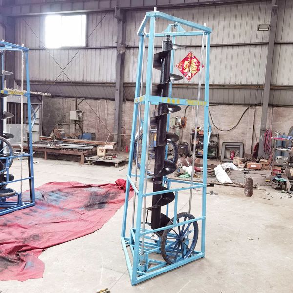OEM factory Gas-Powered Tripod Tree Planting Drilling Machine-Portable Farm & Orchard Hole Digging Tool loess layers, clay layers, and soillayers containing pebbles and gravel