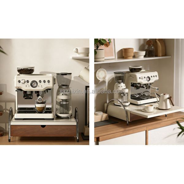 Living Room mesa 2 Tier Pull out Coffee Pod Storage Box Coffee Machine Rack with Drawer Tea Bag Organizer Kitchen Spice Shelf