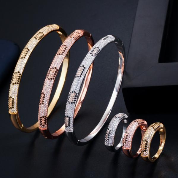 Fashion Bracelet Ladies Silver Color Cubic Zirconia Bangle Royal Tennis Bracelets Jewelry for Christmas Gift