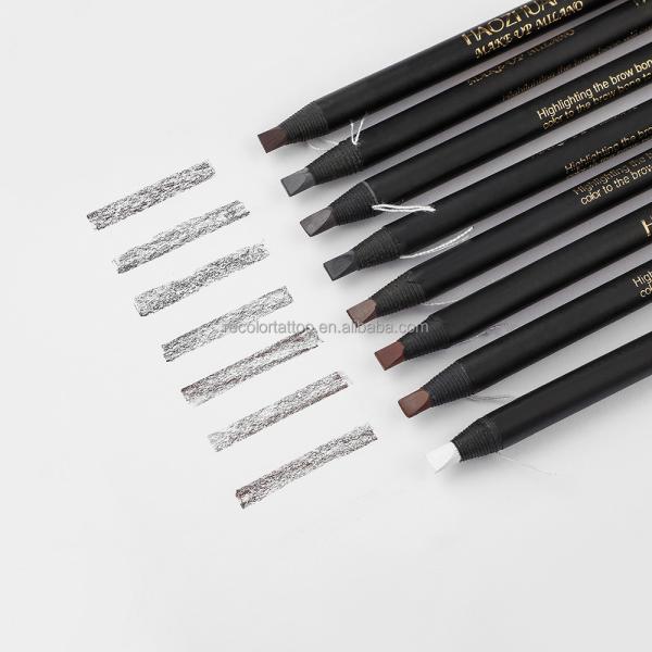 カスタマイズされたロゴ 柔らかい硬いコア 眉鉛筆 白 赤 黒 茶色 カフェ カラー 永久化粧用品