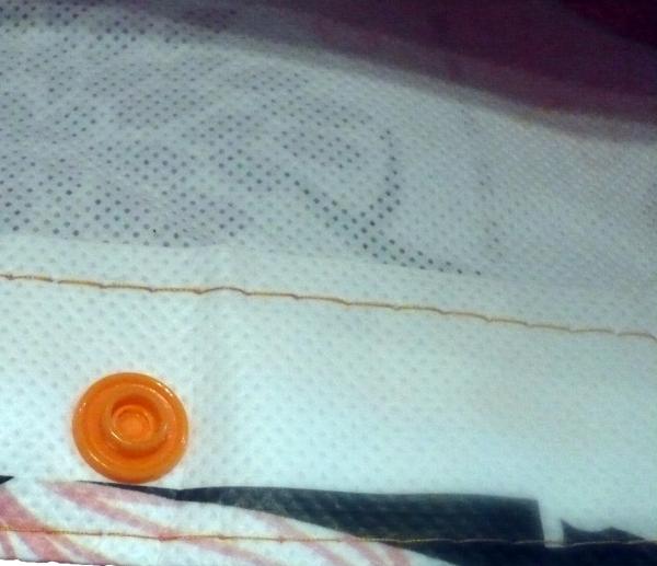 80g 4C Matt Coat Printing Shopping Bags, Non Woven Carry Bag With Orange Binding