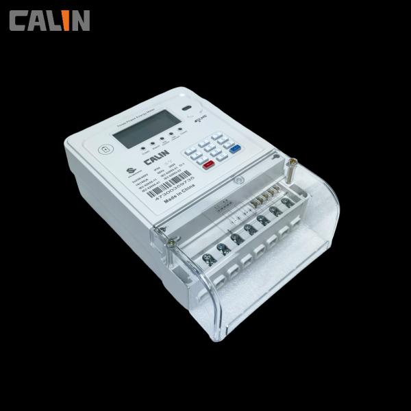 Lightening Protection STS Prepaid Meters , Backlit LCD 3 Phase Kwh Meter