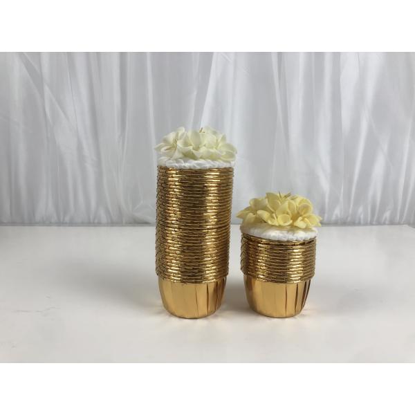 110gsm Thickness Golden Foil Cupcake Paper Cups 50X40mm