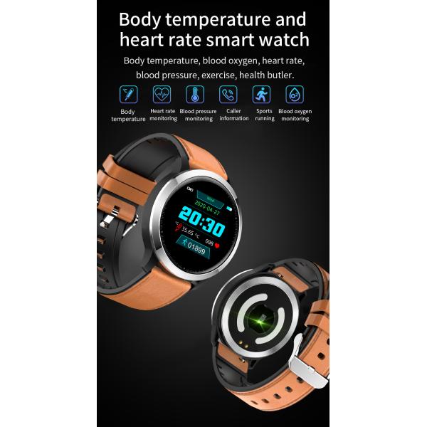 Corazón Rate Blood Pressure 1.3inch del oxígeno de la sangre del Smart Watch del Smart Watch del silicón F75