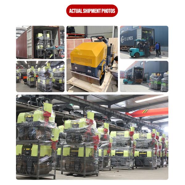 Мини двойной барабанный вибрационный дорожный роликовый компрессор для уплотнения земли асфальтом 0,7 тн