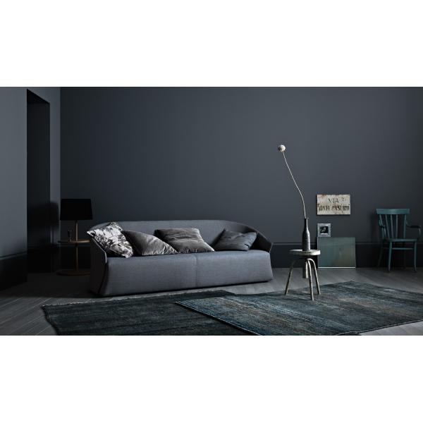 Wiggly Shapes Bustier Modern Sofa Set / Elegant Grey Fabric Loveseat