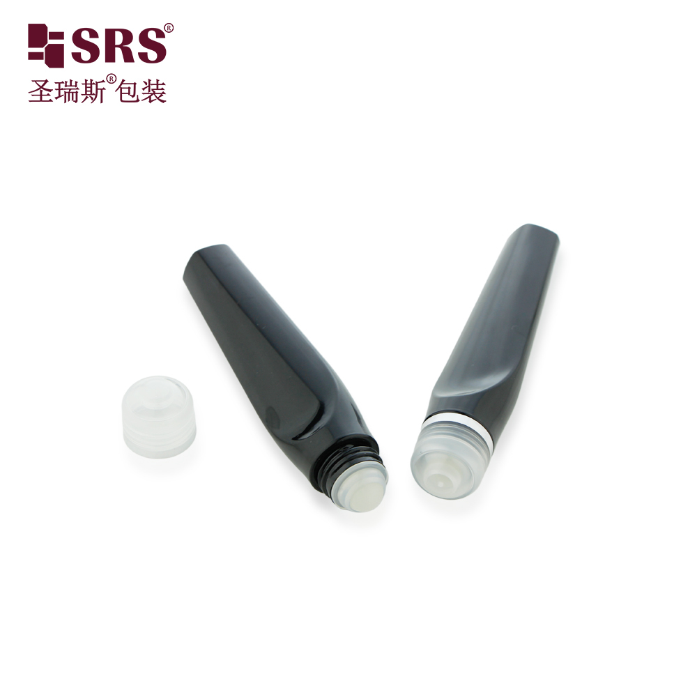 12ml  PETG Roll On Bottle Curved Body Empty Container for Eye Serum Essential Oil