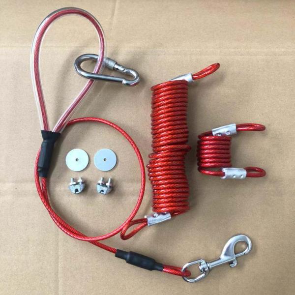 High Carbon Steel Retractable Dog Stake with 4.41 KN Breaking Strength and Customizable Length for Outdoor Pet Training