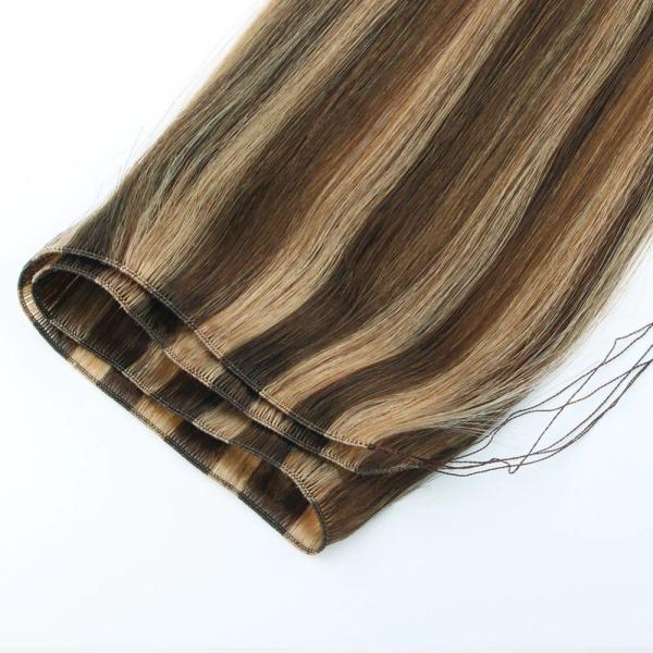 Customized Request Hand Tied Weft Hair Extension with Thick Ends Russian Genius Weft
