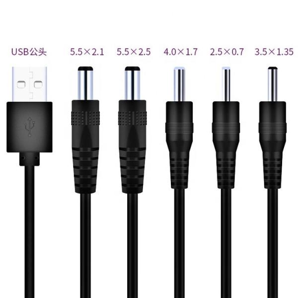 Customization USB to DC 2.1x5.5mm 2.5x5.5mm 1.35x3.5mm 2.5x0.7mm 4.0x1.7mm Power Cable