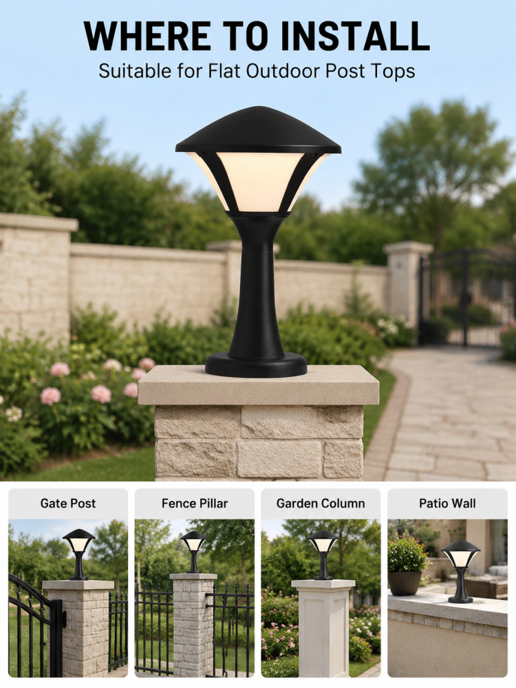 Outdoor LED Garden Lights 12W Garden Pillar Light IP65 Waterproof For Garden Yard Landscape Lighting