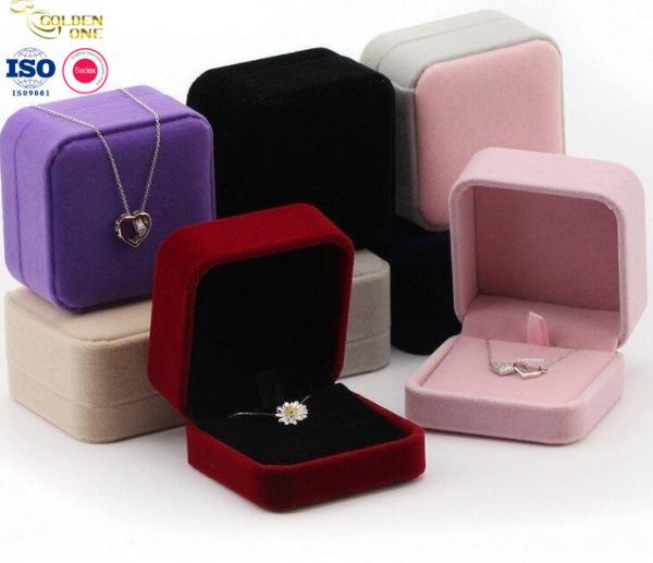 Gift Box Ring Custom Logo Pendant Bangle Bracelet Necklace Earring Jewellery Packaging Velvet Box