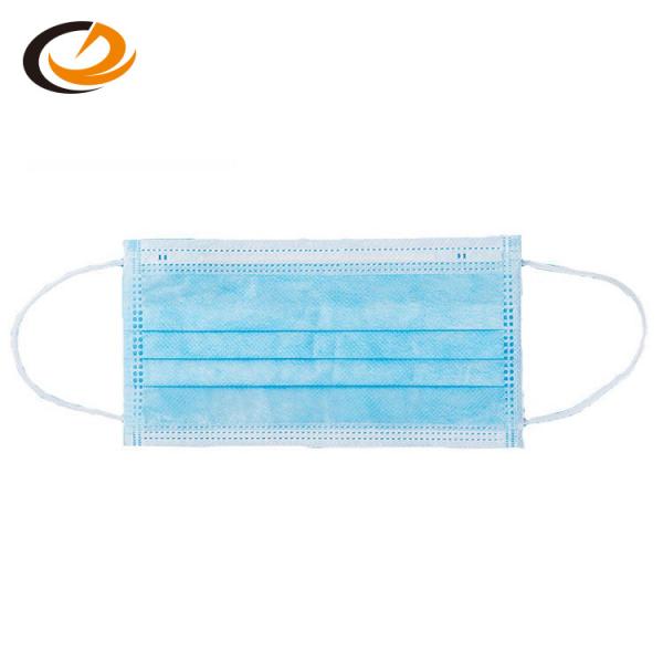 Blue Disposable Earloop Face Mask , Highly Breathable Non Woven Fabric Face Mask