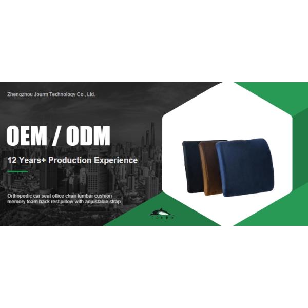 Adjustable Strap Memory Foam Lumbar Cushion for Comfortable Office Chair or Car Seat