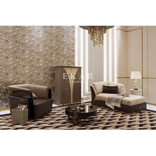 Modern Luxury Italian Leather Living Room 7 Seater Sofa Set For Villa