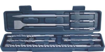 10-piece SDS-plus hammer drill set in Plastic box, single or cross tip
