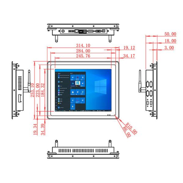 12.1-Inch Professional Windows Screen for Medical Devices and Automation
